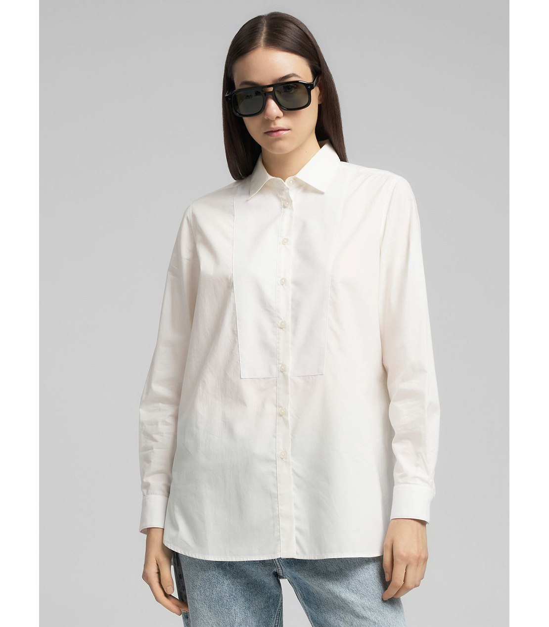 シャツフロントコットンシャツ 詳細画像 ホワイト 2